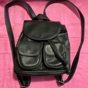Pleather Mini Backpack